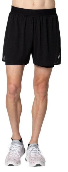 ASICS Ventilate 2-N-1 5in Short Herren schwarz