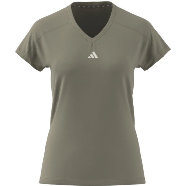 ADIDAS AEROREADY Train Essentials Minimal Branding V-Neck T-Shirt Damen grün - Bild 1