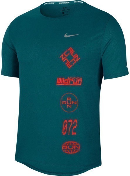 NIKE Df Miler Top Ss Wr Gx T-Shirt Herren grün
