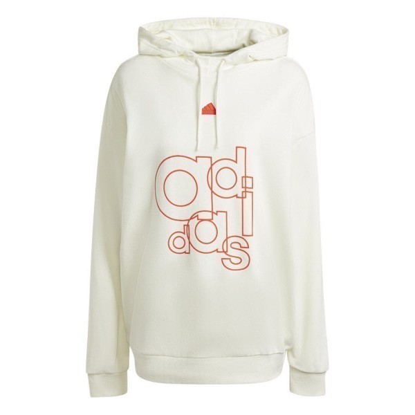 ADIDAS French Terry Print Hoodie Damen weiss