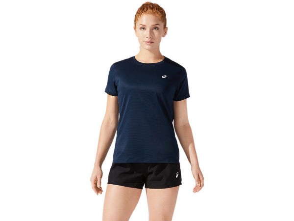 ASICS Core SS Top Damen blau