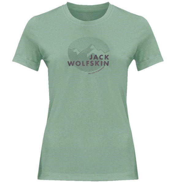 JACK WOLFSKIN Hiking S/S Graphic T-Shirt Damen grün