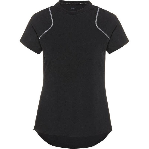 NIKE Df Run Dvn Top Ss T-Shirt Damen schwarz - Bild 1