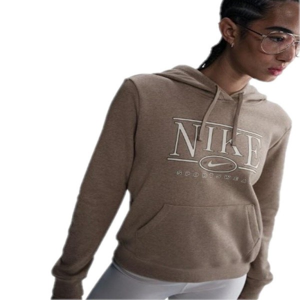 NIKE Damen Sportswear Club Fleece Hoodie beige - Bild 1