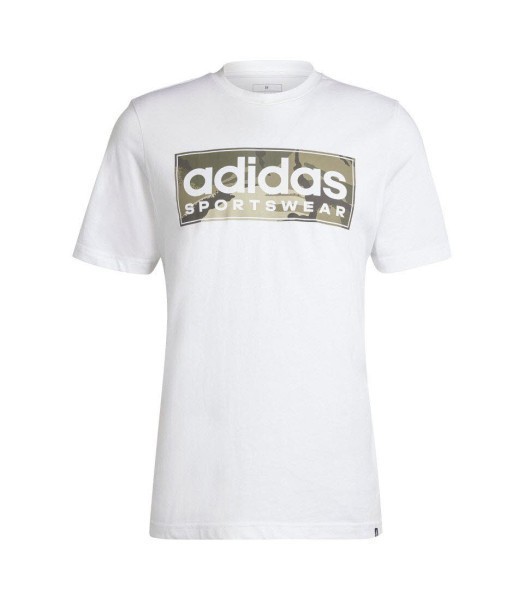 ADIDAS Camo Linear Graphic T-Shirt Herren weiss