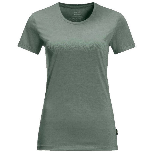 JACK WOLFSKIN Crosstrail Graphic T-Shirt Damen grün