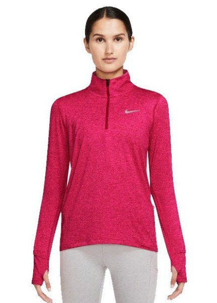NIKE W Nk Df Element Langarmshirt Damen rot - Bild 1