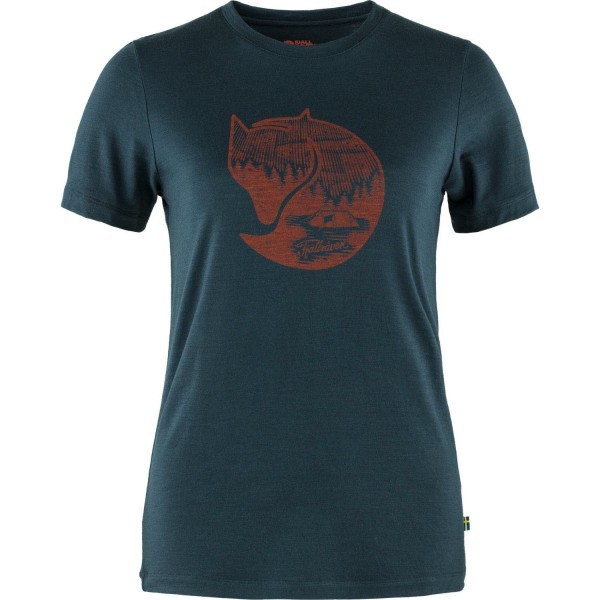 FJÄLLRÄVEN Fjällräven Abisko Wool Fox SS T-Shirt Damen blau