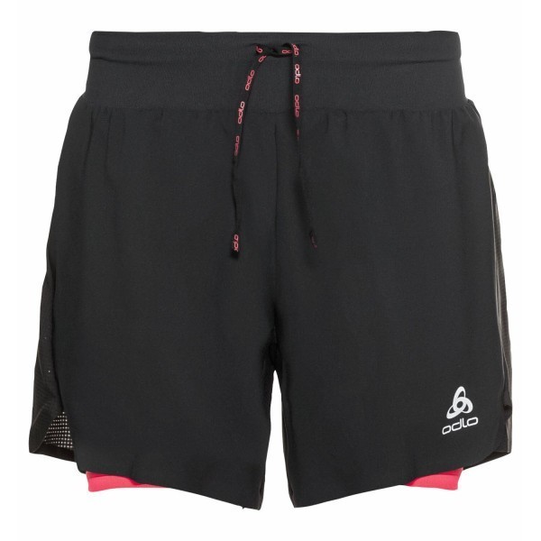 ODLO 2-in-1 Axalp Trail 6 Inch Shorts Damen schwarz