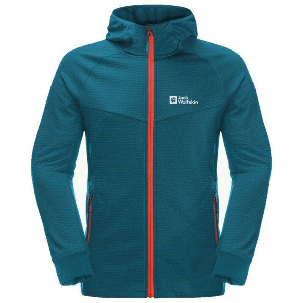 JACK WOLFSKIN Hydro Grid Hooded FZ Jacke Herren blau