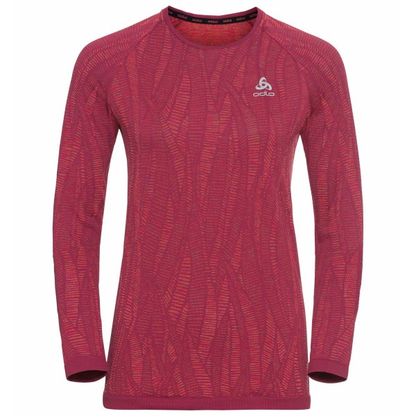 ODLO BL Crew neck Blackbomb Light Longsleeve Damen rot