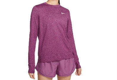 NIKE Df Element Crew Shirt Damen lila