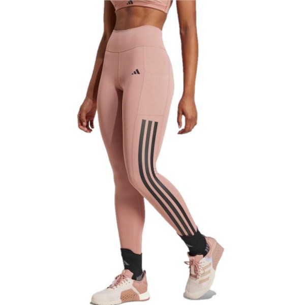 ADIDAS ADIDASDamen Tight Optime 3-Streifen Full-Length rosa - Bild 1