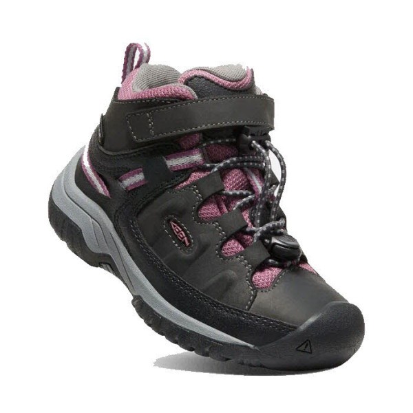 KEEN TARGHEE MID WP C-RAVEN/TULIPWOOD SCHUHE KINDER schwarz