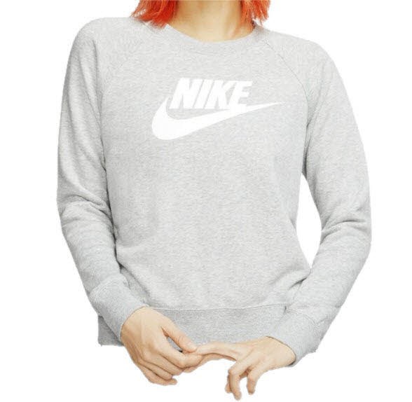 NIKE Nsw Essntl Crew Flc Sweatshirt Damen grau