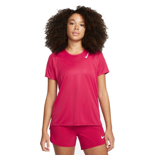 NIKE Dri-FIT Race SS Top Damen rot