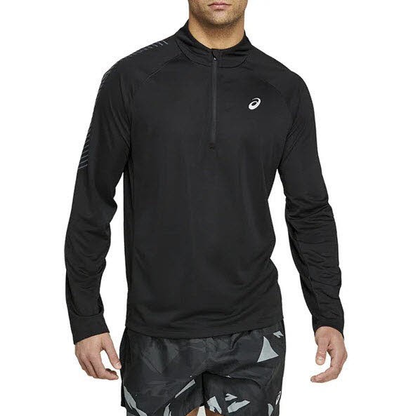 ASICS Icon Ls 1/2 Zip Jacke Herren schwarz