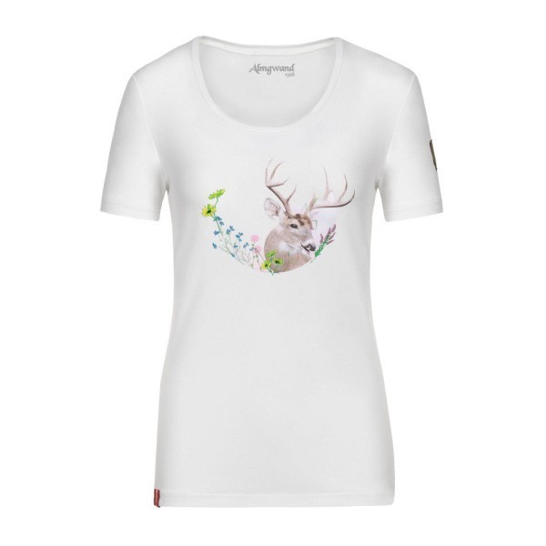 ALMGWAND Wildbachalm T-Shirt Damen weiss