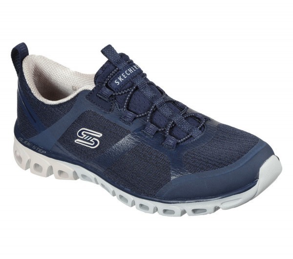 SKECHERS GLIDE STEP SCHUHE DAMEN blau