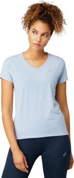 ASICS V-Neck Ss Top Damen blau