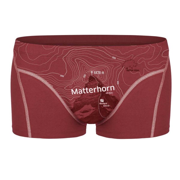 EIN SCHÖNER FLECK ERDE Ein schöner Fleck Erde Matterhorn Unterhose Herren rot