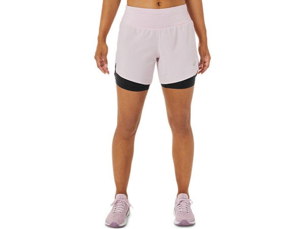 ASICS Road 2-N-1 5.5IN Shorts Damen rosa - Bild 1