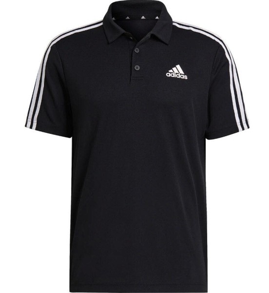 ADIDAS M 3S Poloshirt Herren schwarz