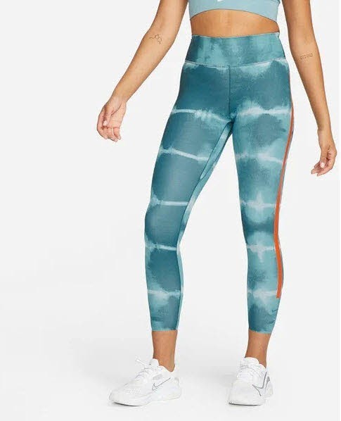 NIKE NJike LUXE DF MR TGHT AOP Leggins Damen grün - Bild 1