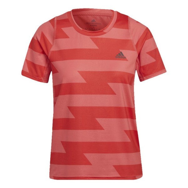 ADIDAS Rn Fast Aop Tee T-Shirt Damen rot